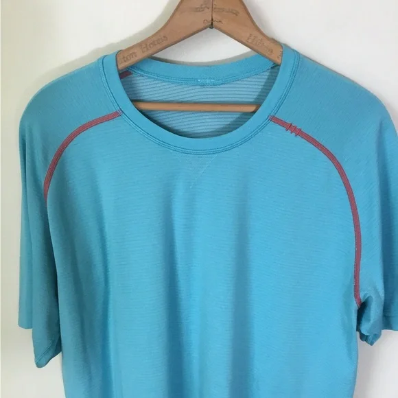 Lululemon Metal Vent Short Sleeve Teal Shirt - Picture 3 of 4